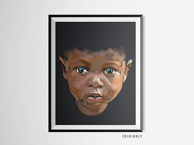 #blacklivesmatter child digital painting frame illustration mockup portrait