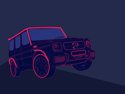 G63 Sketch car lines neon