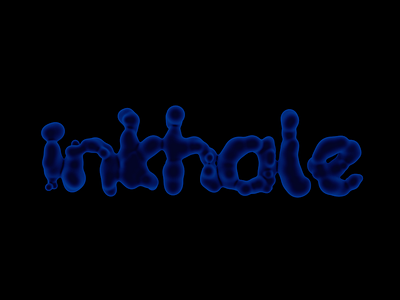 Inkhale 3d dark type typography