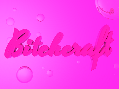 Bitchcraft 3d bubbles c4d cinema4d graphic design lights luminance materials pink test