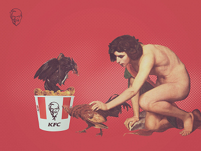 Finger licking f*n good collage graphic design red