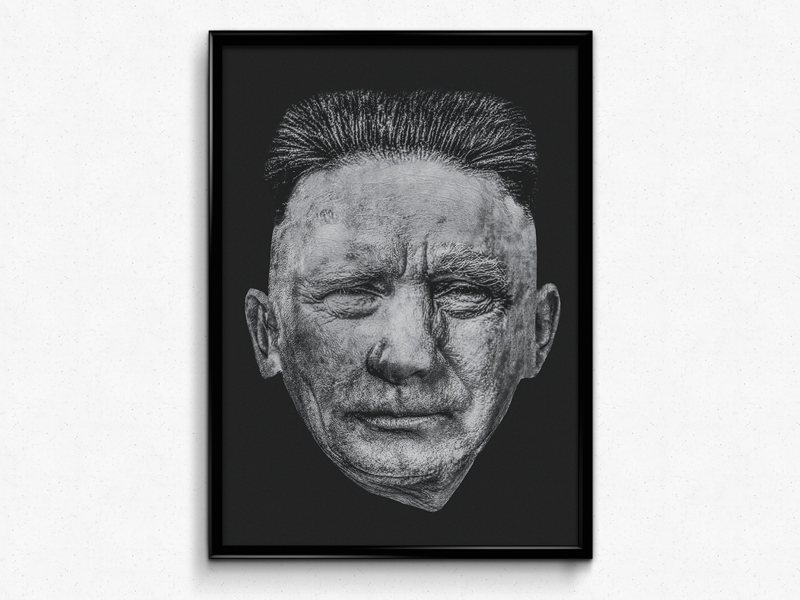 KimPutinTrump black and white collage photoshop war leaders photomanipulation portrait