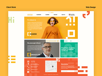 Examiners design landing page design ui web web design
