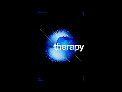 Therapy blue graphic design minimal poster typography