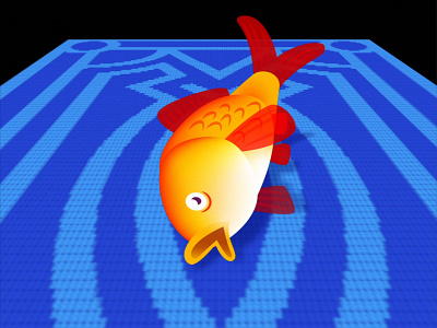 Goldfish on the carpet animal animation carpet goldfish