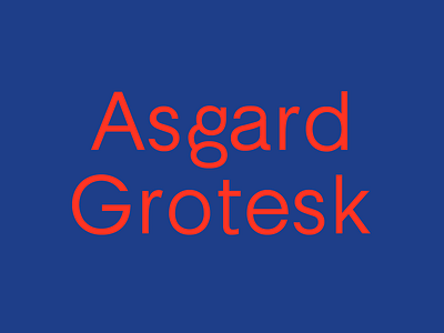 Asgard Grotesk font design type design typedesign typeface
