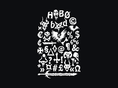 Hobo Bad shirt motive font font design hobo icons metal typedesign typeface