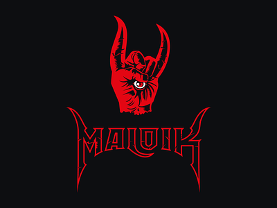 Maloik branding demon devil horns hand illustration metal