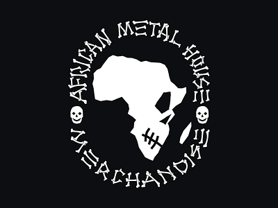 African Metal House Merchandise africa bones logo metal skull typogaphy