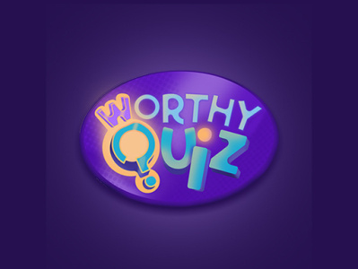 worthy quiz logo app art design icon illustration logo minimal typography ui vector