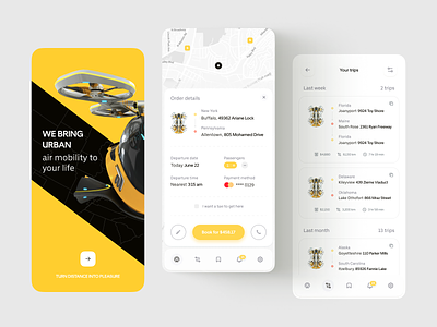 Air Taxi App Design air taxi app app design application booking design flying interface mobile taxi taxi app taxi booking taxi booking app trip ui user interface ux