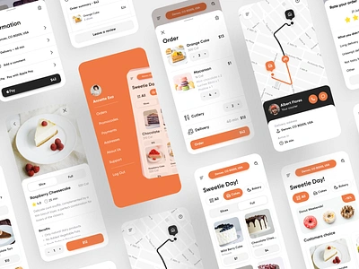 Confectionary Delivery App Design app app design appetite confectionary delivery delivery app design dessert food food delivery app interface lunch mobile mobile app order ui user interface ux