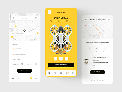 Air Taxi App Concept Design