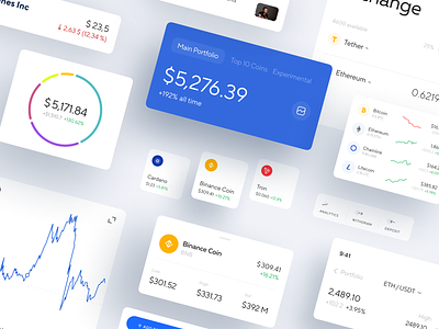 Cryptocurrency UI Pattern bitcoin clean ui crypto cryptocurrency dashboard ui design element ethereum finance financial ui pattern fintech pattern platform ui ui pattern ui patterns