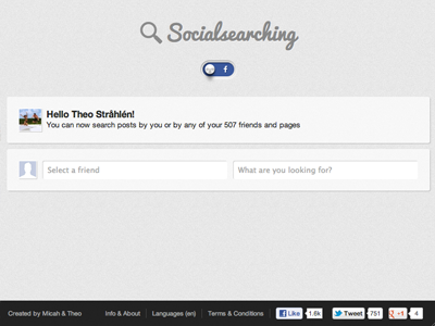 Socialsearching facebook search socialsearching twitter ui web website
