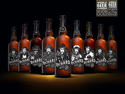 Richard Brewery beer beer branding bottle branding design illustration label logo packaging
