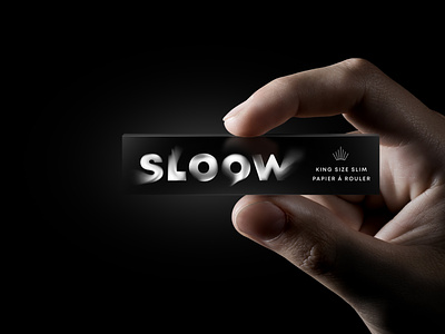 Sloow - Premium Quality Rolling Papers cigarette gradient logo logodesign packaging design paper slow smoke