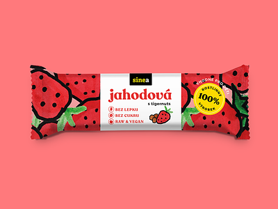 Raw Strawberry Bar design packaging food for kids healthyfood kids package raw strawberry vegan