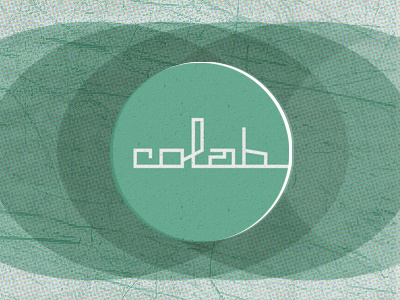 Colab Logo colab custom type green logo seafoam green teal green texture typeface