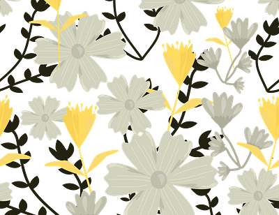 Hello Dribble design flower illustration pattern