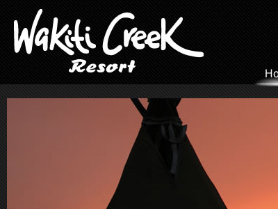 Wakiti Creek Resort Website black sunset teepee website