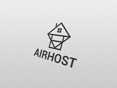 Logo Design - Airhost branding design flat illustration lettering logo minimal typography ui ux
