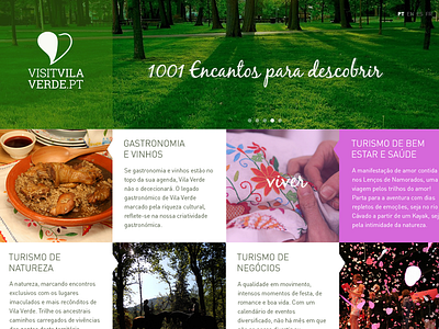 Visit Vila Verde handwriting nature trees website