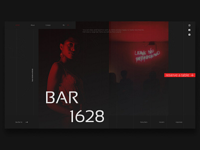 The Bar landing page design