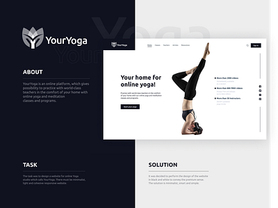 YourYoga - Responsive minimalist website blackandwhite dailyui designer designinspiration figma minimalism responsive ui uidesign uidesigner uitrends uiux uiuxdesign userexperience userinterfacedesign ux webdesign website yoga