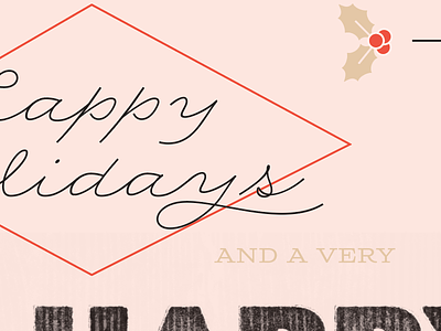 WIP- holiday cards card holiday pink red typography