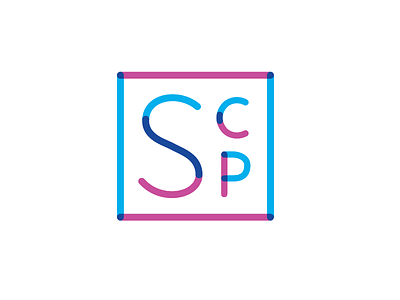 SCP1 blue c logo mark overprint p purple s school square