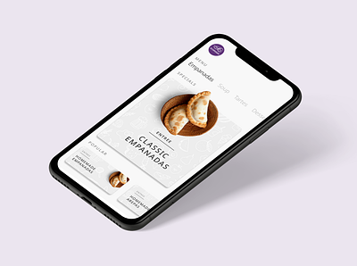 KW Empanadas Redesign design food app mockup ui ux