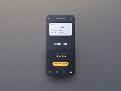 Payment Concept app app design card concept dark payment payment app ui yellow