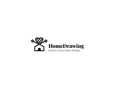 Logo design concept for an interior decoration design studio