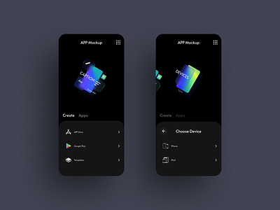 Design concept for Mockup App