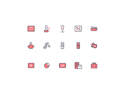 Iconset commercial icon red