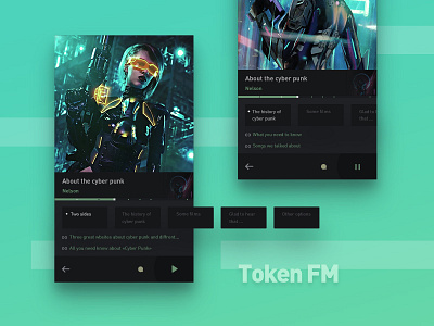 Podcast Player Design Concept app card dark design minimal podcast ui ux