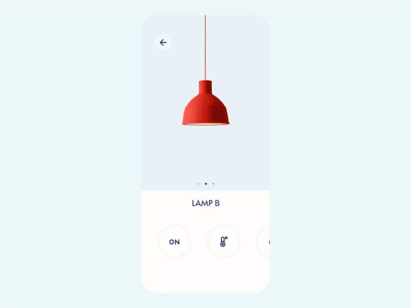 Lamp Control APP app card lamp minimal smart home smart home app ui ux white