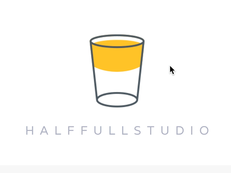 Halffullstud.io CSS Animated Logo animated logo css glass icon half full half full studio half logo halffullstudio