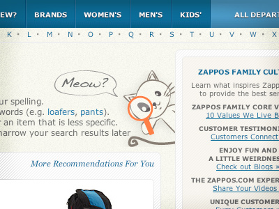 Zappos No Search Results