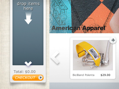 Drag & Drop Cart cart checkout drag drop e commerce ecommerce fixed gear mollettadesign shadow