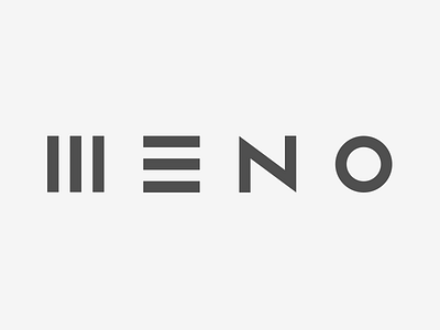 Meno Design Final Logo! flat grey less logo meno minimal minus