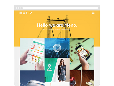 Meno Design Studio Website design homepage ipad iphone landing page meno menodesign studio website