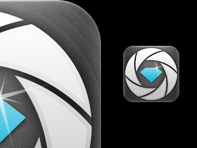 iPhone App Icon aperture app icon diamond iphone app icon