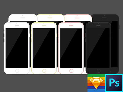 iPhone 7 & 7 Plus Flat Template free iphone 7 iphone 7 plus template