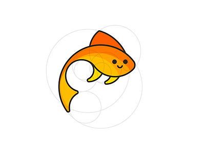 Goldie - Icon exploration cute fibonacci golden ration goldfish goldie