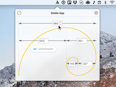Goldie App for OS cute fibonacci golden ration goldie