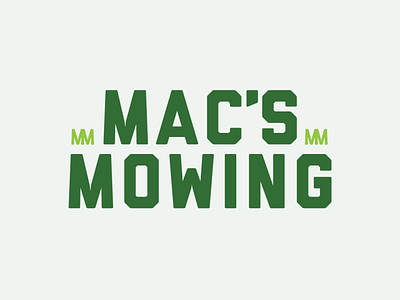 Mac's Mowing branding design lawncare logo