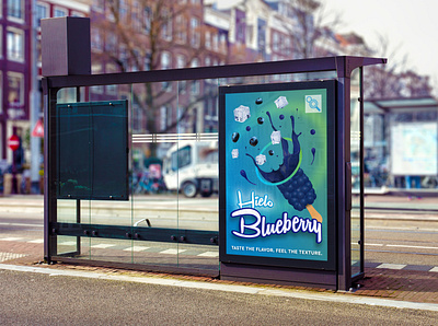 Hielo Blueberry Popsicle billboard blueberry design popsicle popsicles