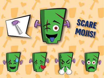 SCAREMOJIS design emoji scare stickers